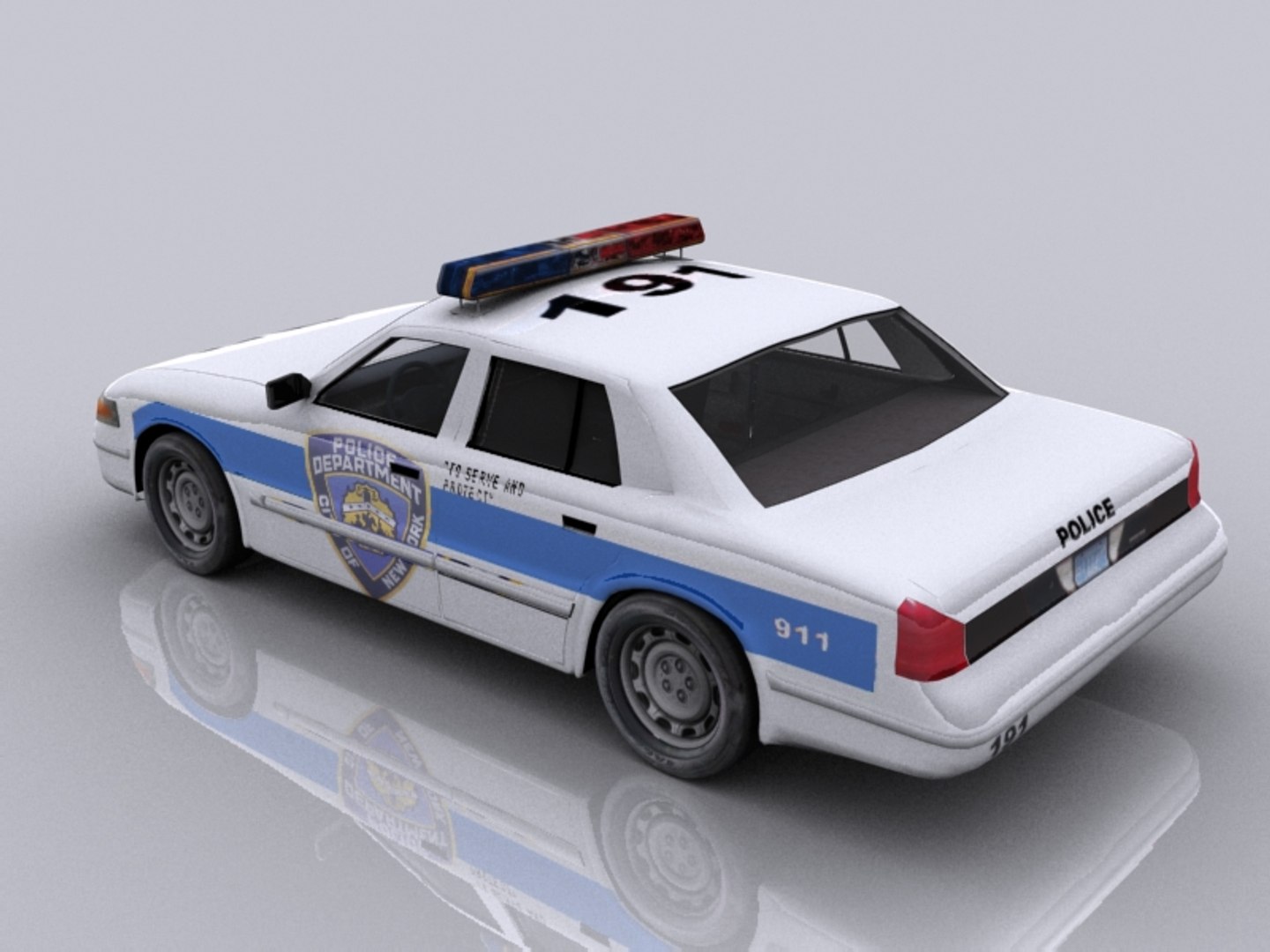 New York Police Car 3d Max