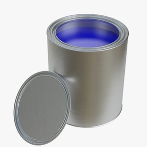 Open paint can and lid