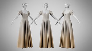 3D Dress 07 Grullo model