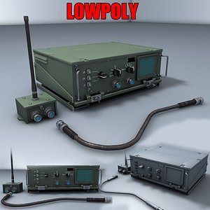 military radio transceiver 3D model
