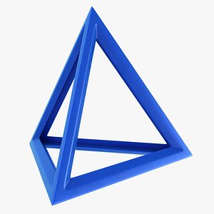 3D model tetrahedron scanline ready
