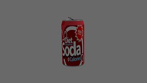 3d model of realistic soda