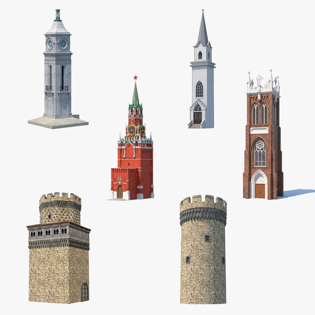 Towers Collection 4 3D model preview
