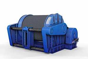 3D model Industrial Marine Winch