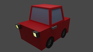 3D model coche rojo