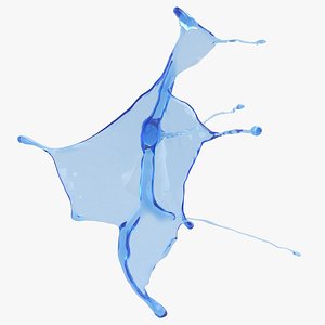 3D Abstract Liquid Splash 7 03 model