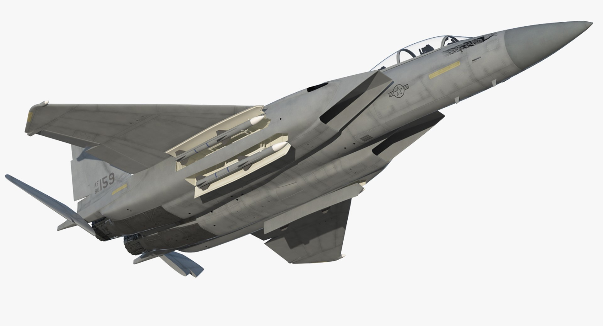 US Military Aircrafts Rigged Collection 3 3D model preview