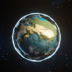 3D earth globe stylized