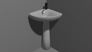3D model Angular basin OBJ and BLEND