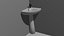3D model Angular basin OBJ and BLEND