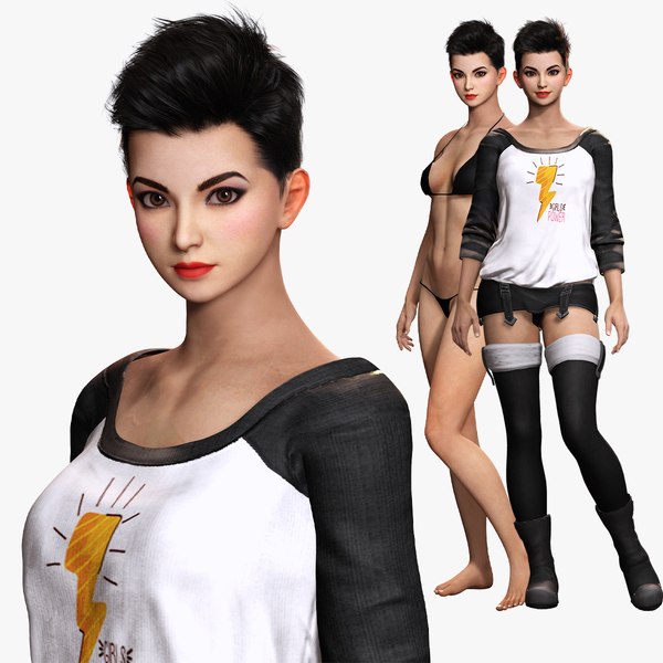 Pixie Casual Girl Model With Full Rig And Facial Controls 3d 모델 Turbosquid 2052007