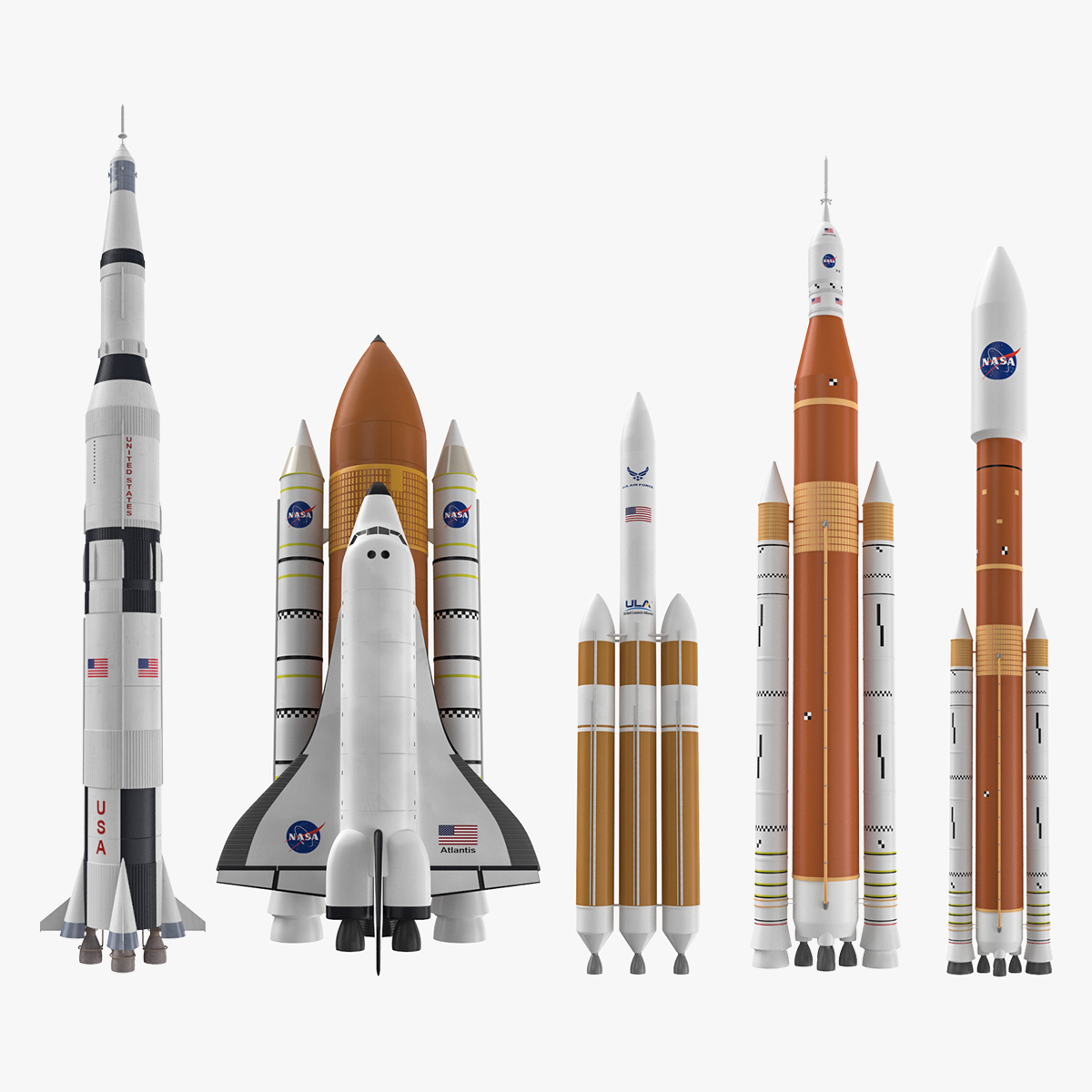 Nasa space rockets 3D model - TurboSquid 1471157