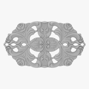 Cartouche Ornament 006 3D