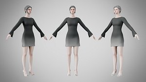 3D Dress 51 Charleston Green model