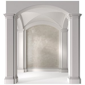 Arched Vaulted Gallery Decorative plaster 3D