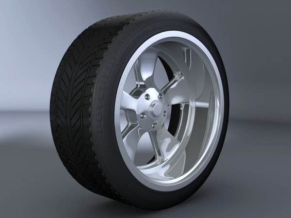 3d 5 spoke alloy wheel model