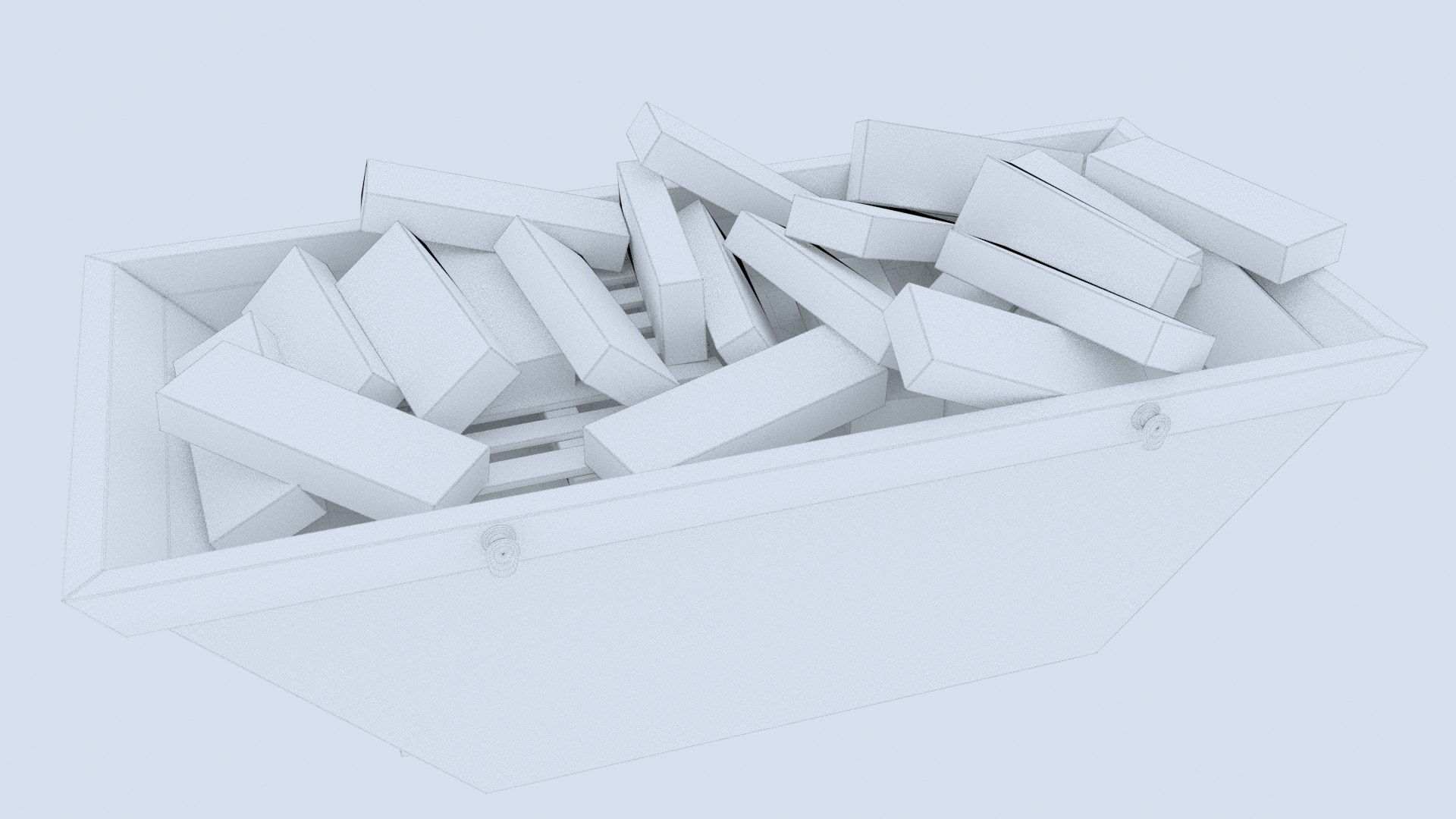 3D Industrial Container With Concrete Blocks - TurboSquid 1965315