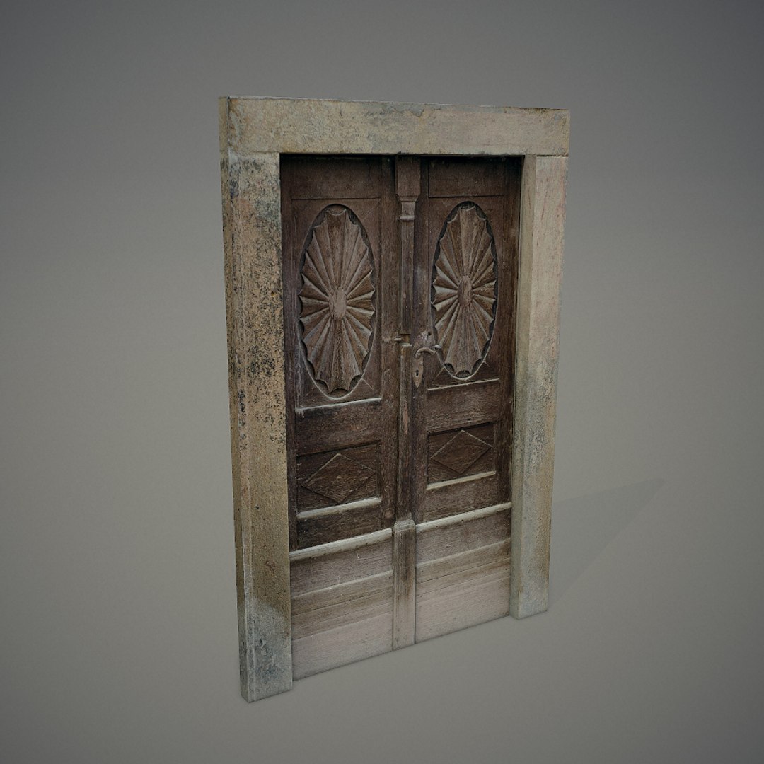 3d Model Old Wooden Door