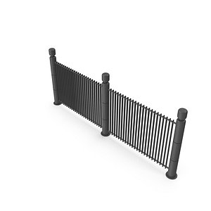 Metal Fencing Barrier Models for Gardens and Sidewalk model