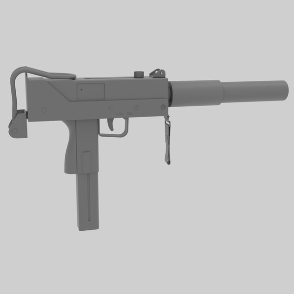 MAC 10 silenced 3D-Modell - TurboSquid 1699037