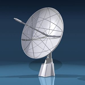 3d model sci satellite dish