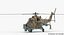 Russian Helicopter Mil Mi-24 Hind Rigged 3D Model