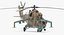 russian helicopter mil mi-24 hind 3d model