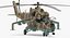 Russian Helicopter Mil Mi-24 Hind Rigged 3D Model