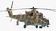 Russian Helicopter Mil Mi-24 Hind Rigged 3D Model