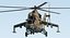 Russian Helicopter Mil Mi-24 Hind Rigged 3D Model