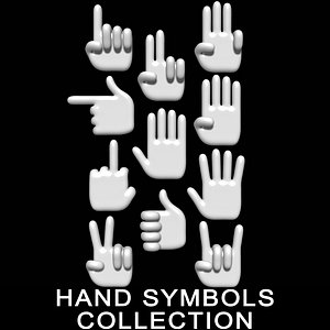 hand symbol 3D