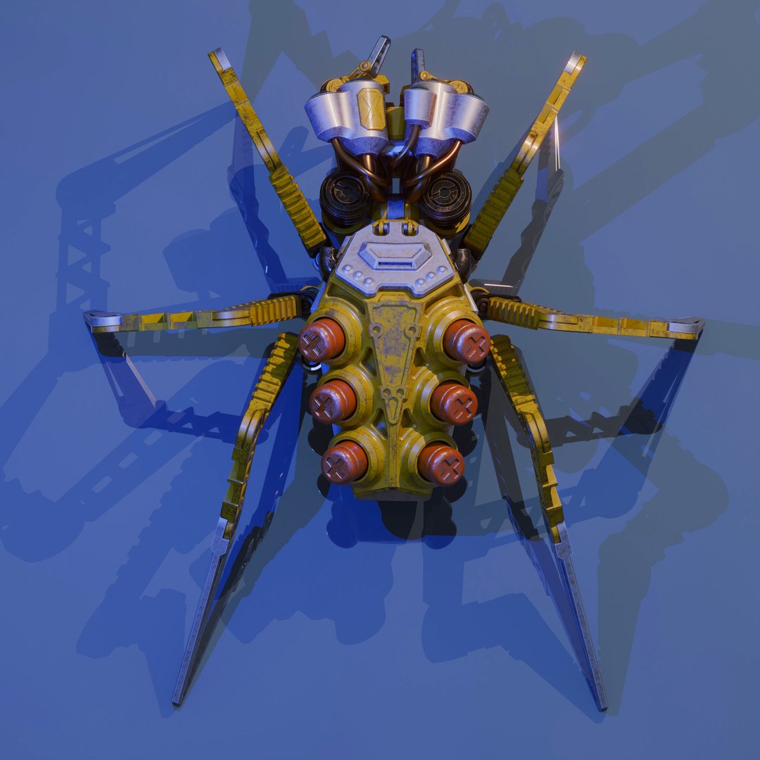 Mechanical Spider Robot 3D model https://p.turbosquid.com/ts-thumb/0V/GusXLE/9w/6/jpg/1765135003/1920x1080/fit_q87/631f6aa4d5559c6e74af045c0ca1e004e3234d0e/6.jpg