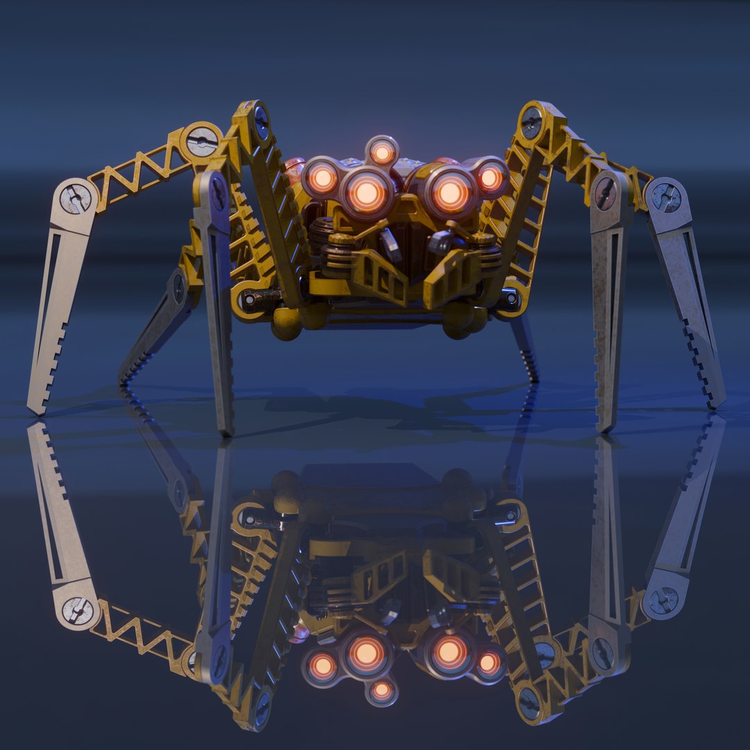 Mechanical Spider Robot 3D model https://p.turbosquid.com/ts-thumb/0V/GusXLE/kj/4/jpg/1765135002/1920x1080/fit_q87/28f578e225bde5d17c17b2cc1e61296f0d4456b2/4.jpg
