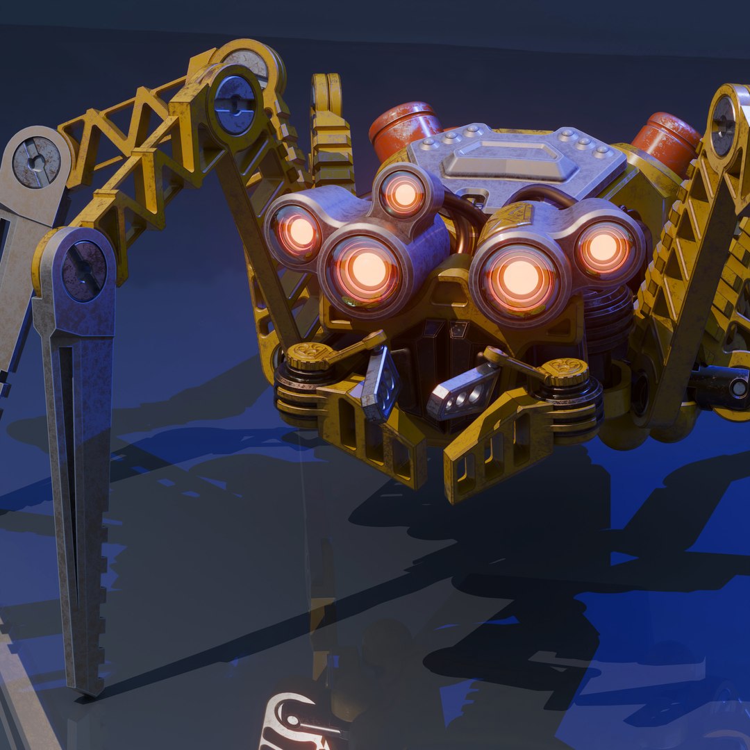 Mechanical Spider Robot 3D model https://p.turbosquid.com/ts-thumb/0V/GusXLE/qd/5/jpg/1765135002/1920x1080/fit_q87/8deb621a1856a1fc1215a0b5575bba9ff08fbdba/5.jpg