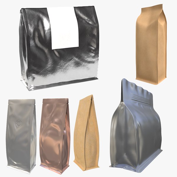 Coffee Bag Collection 3D model