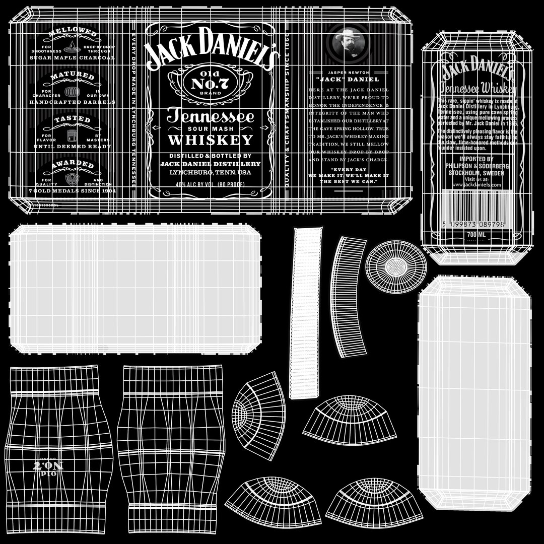 jack daniel s bottle 3D model https://p.turbosquid.com/ts-thumb/0V/J9iYQ3/UALKpl3w/texture01/png/1581977750/1920x1080/fit_q87/434e5ea167dfb21163a96b990ab147a311ba1a1c/texture01.jpg