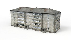3D Five-storey residential building model