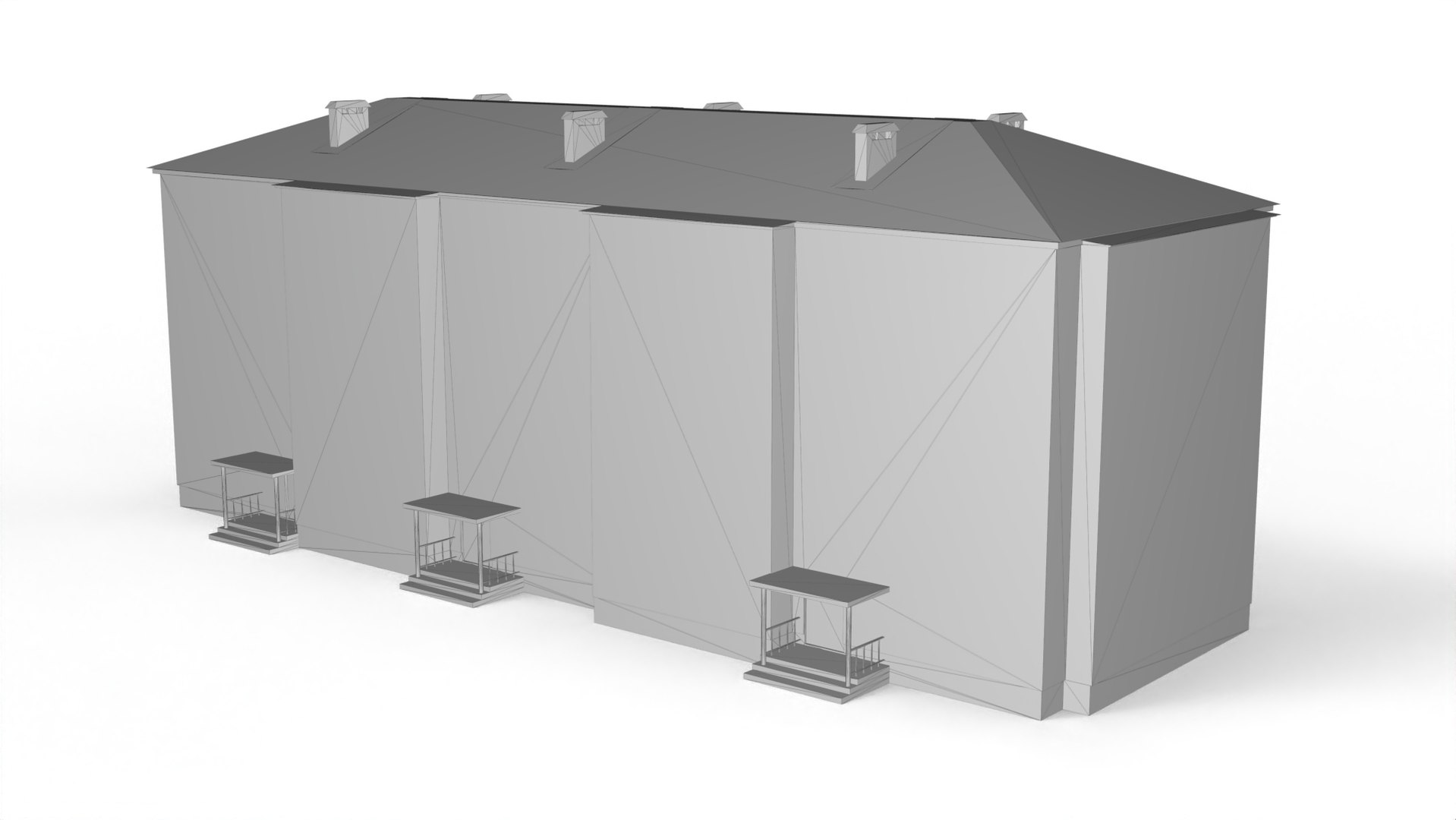 3D Five-storey Residential Building Model - TurboSquid 2021425