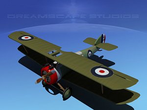 3d sopwith camel fighter model