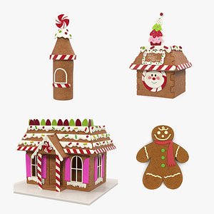 3D gingerbread cookie 3 model