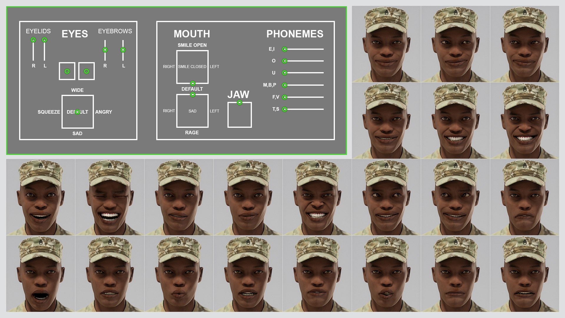 US Army Black Male Soldier ACU HQ 3D Model - TurboSquid 2307575