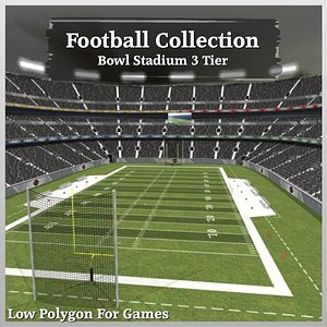 3d model football bowl stadium 3