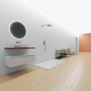 BATHROOM FORNITURE VR READY 3D model