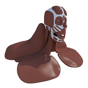free muscular human body 3d model
