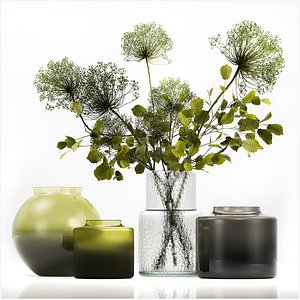 Decorative Bouquets From Branches In Vases 240 model