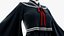 Uniforme scolastica per ragazze anime Meraviglioso designer Progetto Clo3d Low Poly