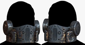 Gas mask respirator scifi mode 3D