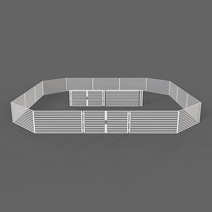 3D PBR Gate and Fence 4