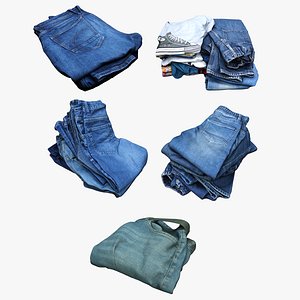Clothes Collection 78 Jeans 3D