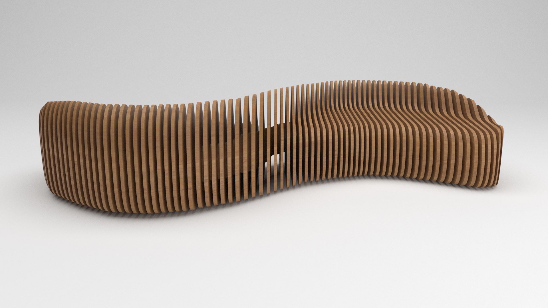 Parametric wooden bench model - TurboSquid 1311677